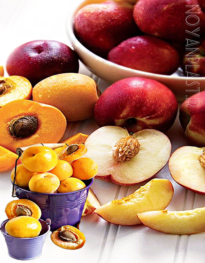 سبد میوه شلیل زرد آلو